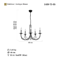 LUCEA 1469-73-05 DOFA 5 L ESKTME-SYAH AVZE 5XE14