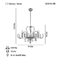 LUCEA 1516-51-08 ARTEMI 8 L KROM AVZE 8XE14