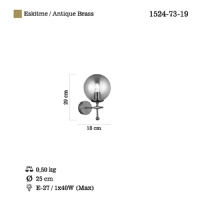 LUCEA 1524-73-19 POLINO ESKITME APLIK 1XE27