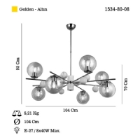 LUCEA 1534-80-08 TOPPO 8 LI ALTIN AVIZE 8XE27