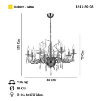 LUCEA 1541-80-08 TAVERNO 8 LI ALTIN AVIZE 8XE14