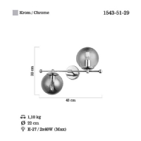 LUCEA 1543-51-29  ATRON 2 LI KROM APLIK 2XE27