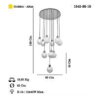 LUCEA 1545-80-10 VEKMO 10 LU ALTIN AVIZE 10XE14