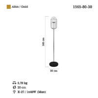 LUCEA 1565-80-30	CAPOLA Q20 ALTIN TEKLI LAMBADER 1XE27