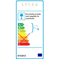 LUCEA 1500-75-06-L RANKO 6 LI YEMEK MASASI AVZE KOYU ALTIN 6xE27