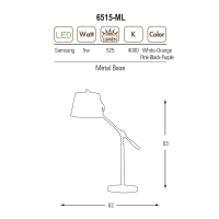 6515-ML,23 Masa Lambas Mor