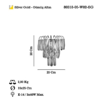 LUCEA 80318-05-W02-SG CAVILLA 2 L APLK 2XE14