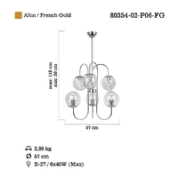 LUCEA 80354-02-P06-FG ARREDO 6 LI AVZE 6XE27