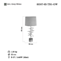 LUCEA 80367-02-TB1-GW TUNA ORTA MASA LAMBASI 1XE27