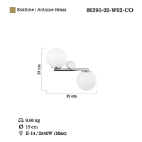 LUCEA 80390-02-W02-CO ODEN APLK E14X2