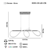 LUCEA 80391-03-L01-CR PARADAS LEDLI KROM M.USTU AVIZE 75W 3000K