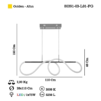 LUCEA 80391-03-L01-FG PARADAS LEDLI ALTIN M.USTU AVIZE 75W 3000K