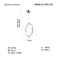 LUCEA 80400-02-PB2-CO ALMONTE B.BOY LEDLI 2 LI ESKITME AVIZE 70W 3000K