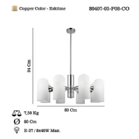 LUCEA 80407-03-P08-CO ESPEN 8 LI ESKITME AVIZE 8XE27