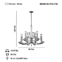 LUCEA 80408-03-P12-CR MONTESSO 12 LI KROM AVIZE 12XE14