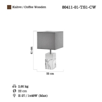 LUCEA 80411-01-TS1-CW ROLCA K.BOY ESKITME MASA LAMBASI 1XE27