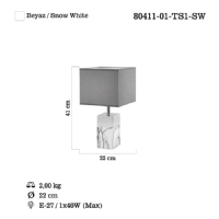 LUCEA 80411-01-TS1-SW ROLCA K.BOY KROM MASA LAMBASI 1XE27