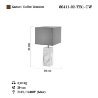 LUCEA 80411-02-TB1-CW ROLCA B.BOY ESKITME MASA LAMBASI 1XE27