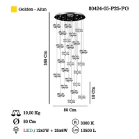 LUCEA 80424-05-P25-FG MEZZANO 25 LI LEDLI SARKIT 186W 3000K