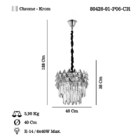 LUCEA 80426-01-P06-CR MOLINELLA 40 LIK KROM AVIZE 6XE14