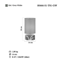 LUCEA 80444-01-T01-GW BIVONA GW MASA LAMBASI 1XE27