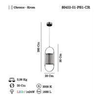 LUCEA 80453-01-PS1-CR BERCETO K.BOY LEDLI TEKLI SARKIT 24W 3000K