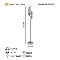 LUCEA 80454-09-F02-FG MIRANDOLA LEDLI LAMBADER 28W 3000K