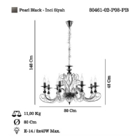 LUCEA 80461-02-P08-PB WAVES 8 LI KOBALT AVIZE 8XE14