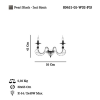 LUCEA 80461-05-W02-PB WAVES 2 LI KOBALT APLIK 2XE14