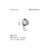 LUCEA 80551-06-W01-FG ALLOVA LEDLI ALTIN APLIK 6W 3000K