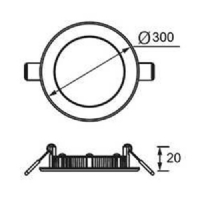 JK ECO SERIES LD468 Slim Yuvarlak LED Panel 24W (3000K)