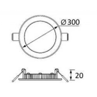 JK ECO SERIES LD494 Pro Slim Yuvarlak LED Panel 24W (3000K)