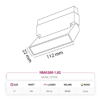 Nevo 48V Akordiyon Linear Magnet Armatr Siyah NMA260-1