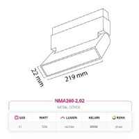 Nevo 48V Akordiyon Linear Magnet Armatr Siyah NMA260-2