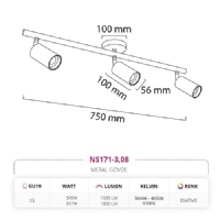 Nevo Sva st l LED Spot Eskitme NS171-3