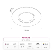 Nevo Sva Alt LED Spot Saten ND405