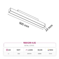 Nevo 48V Linear Magnet Armatr Siyah NMA200-4