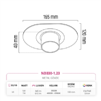 Nevo Sva Alt Led Spot Eskitme Siyah ND336-1