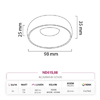 Nevo Sva Alt Led Spot Eskitme ND615