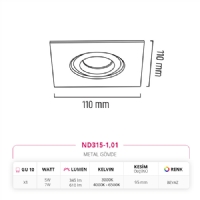 Nevo Sva Alt Led Spot Beyaz ND315-1