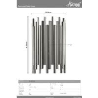 AVONNI AP-1687-K20 Eskitme Kaplama Aplik, E27, Metal, 23x11cm