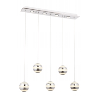 AVONNI AV-1752-5KY Krom Kaplama Modern Avize, LED, Metal, Pleksi, 70x13cm