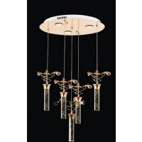 AVONNI AV-1753-5ST Sar Kaplama Modern Avize, LED, Metal, Pleksi, 40cm