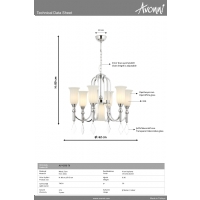 AVONNI AV-4296-7K Krom Kaplama Modern Avize E14 Metal Cam 62cm