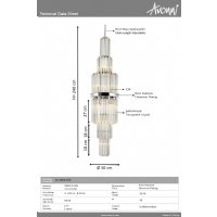 AVONNI AV-4302-K30 Krom Kaplama Klasik Avize E14 Metal Kristal 30cm