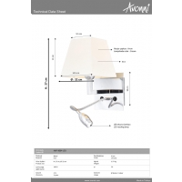 AVONNI HAP-9064-LED Krom Kaplama Aplik, E14, Metal, 22x25cm