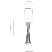 AVONNI HLM-9073-1BSA Sar Boyal Lambader, E27, Metal, 35cm