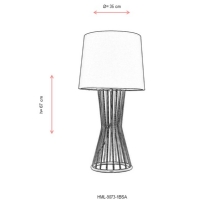 AVONNI HML-9073-1BSA Sar Boyal Masa Lambas, E27, Metal, 35cm