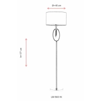 AVONNI LM-1843-1K Krom Kaplama Lambader E27 Metal Kuma 40cm