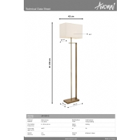 AVONNI LM-9109-1E Eskitme Kaplama Lambader, E27, Metal, 45cm